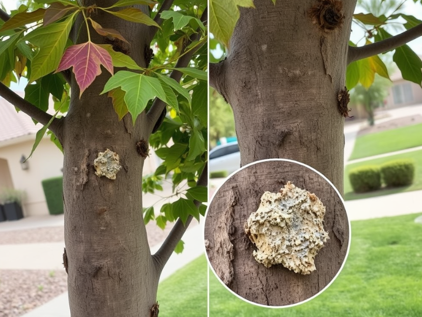 A tree having fungus disease.